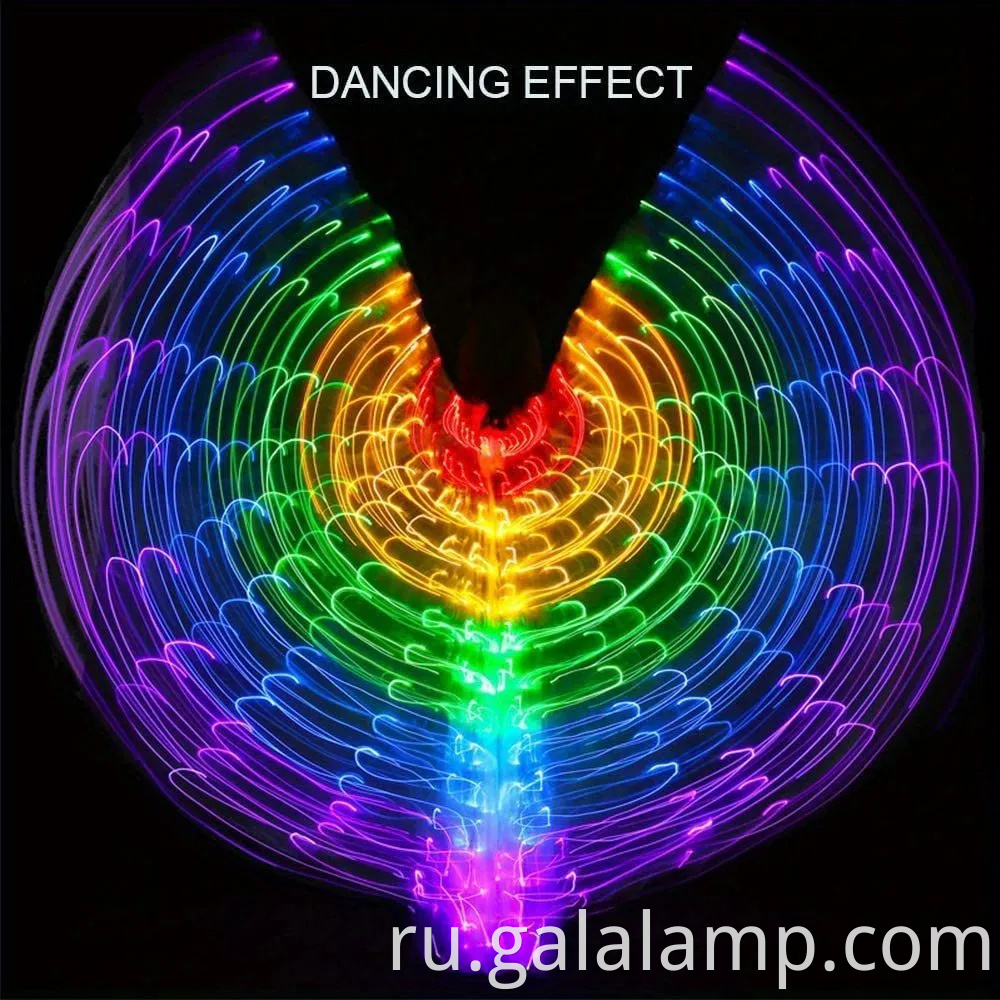 Светодиодные светодиодные крылышки живота танце